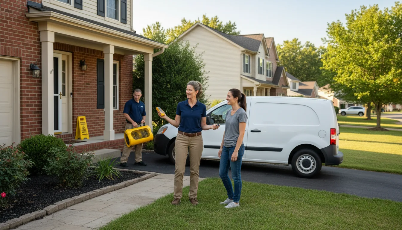 Residential water damage restoration in French Camp, MS